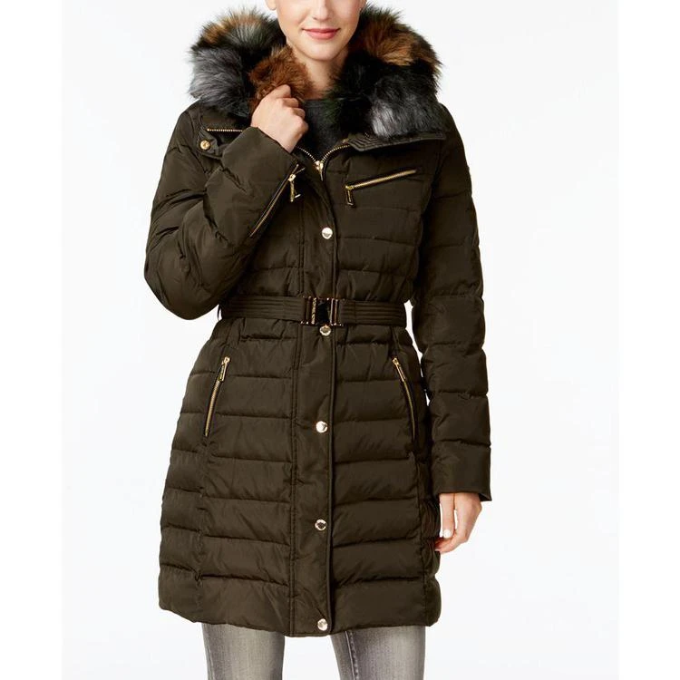 商品Michael Kors|MICHAEL  Faux-Fur-Collar Hooded Down Puffer Coat,价格¥1272,第1张图片