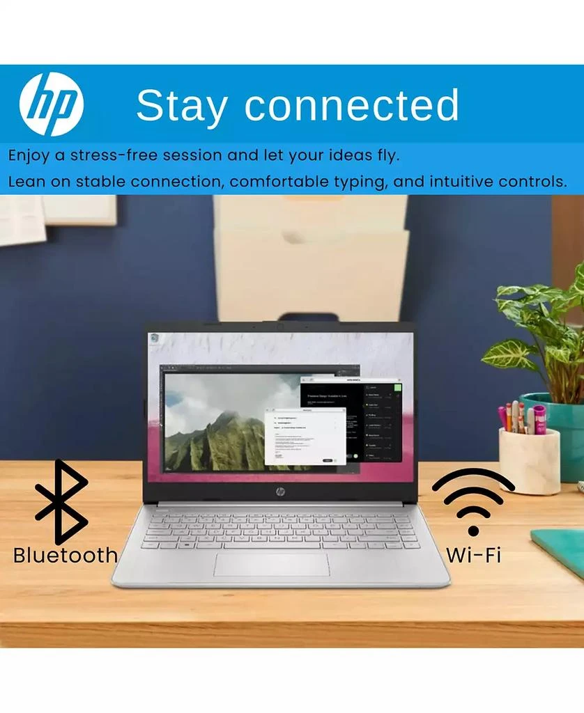 商品HP|Essential 14" Daily Traditional Laptop Intel Celeron N4120 4GB RAM Intel UHD Graphics 128GB eMMC Storage Windows 11 Home HD 60Hz - Silver,价格¥1784,第4张图片详细描述