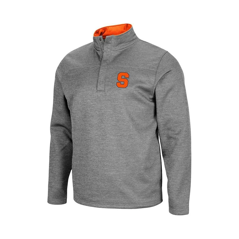 商品Colosseum|Men's Heathered Charcoal Syracuse Orange Roman Pullover Jacket,价格¥301,第3张图片详细描述