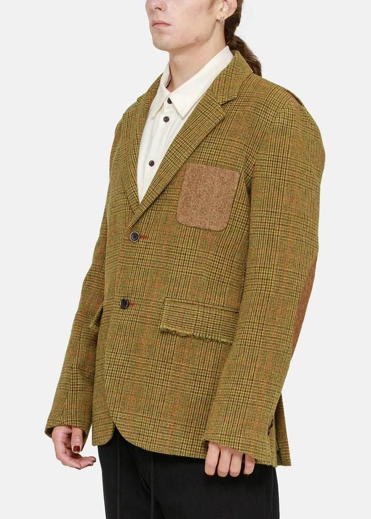 商品Uma Wang|Uma Wang Mango & Brown Plaid Wool Jaden Blazer,价格¥3984,第2张图片详细描述