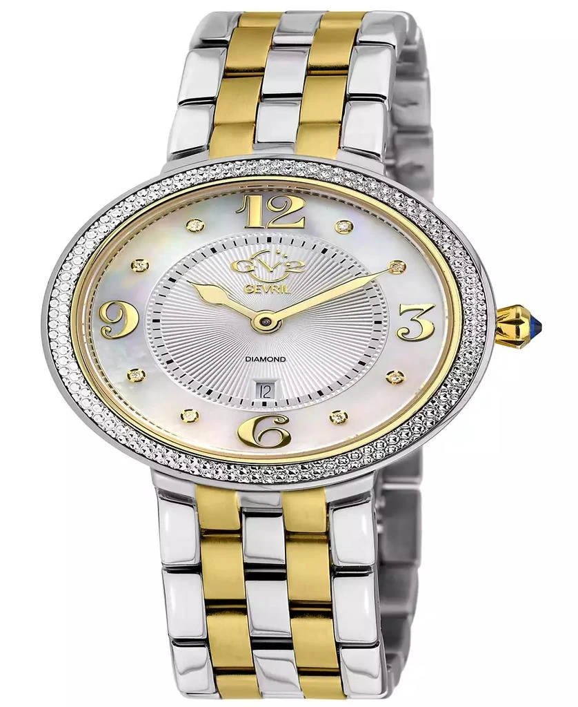 商品Gevril|Women's Verona Swiss Quartz Tow-Tone Stainless Steel Bracelet Watch 37mm,价格¥3653,第1张图片