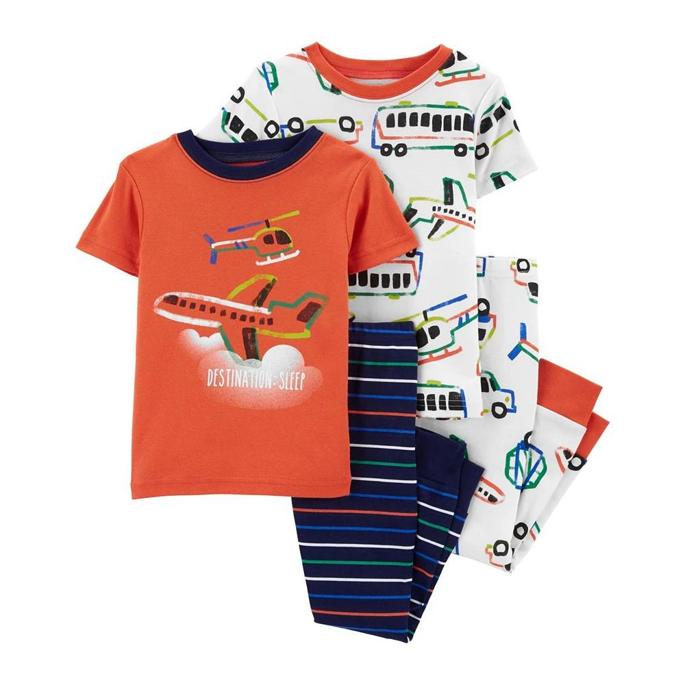 商品Carter's|Baby Boys 4-Piece Snug Fit Pajama Set,价格¥54,第1张图片