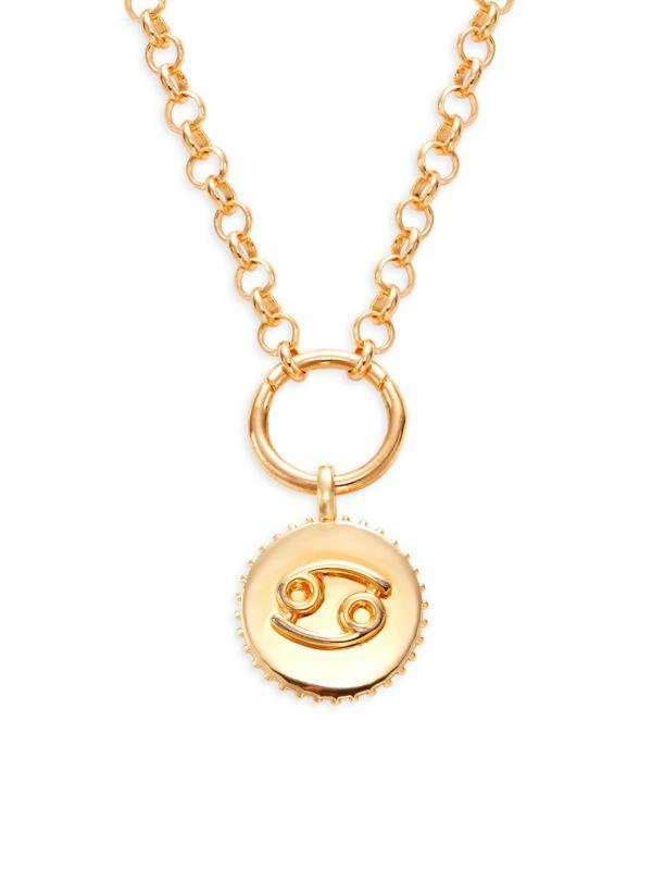 商品Sterling Forever|14K Goldplated Sterling Silver Zodiac Charm Necklace,价格¥120,第1张图片