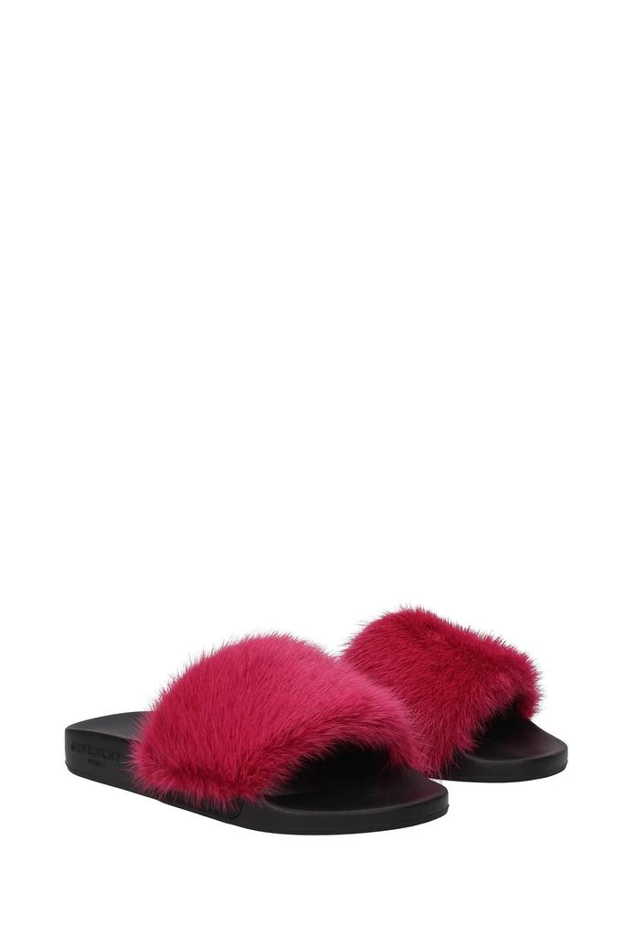 商品Givenchy|Slippers and clogs Fur Fuchsia,价格¥1955,第2张图片详细描述