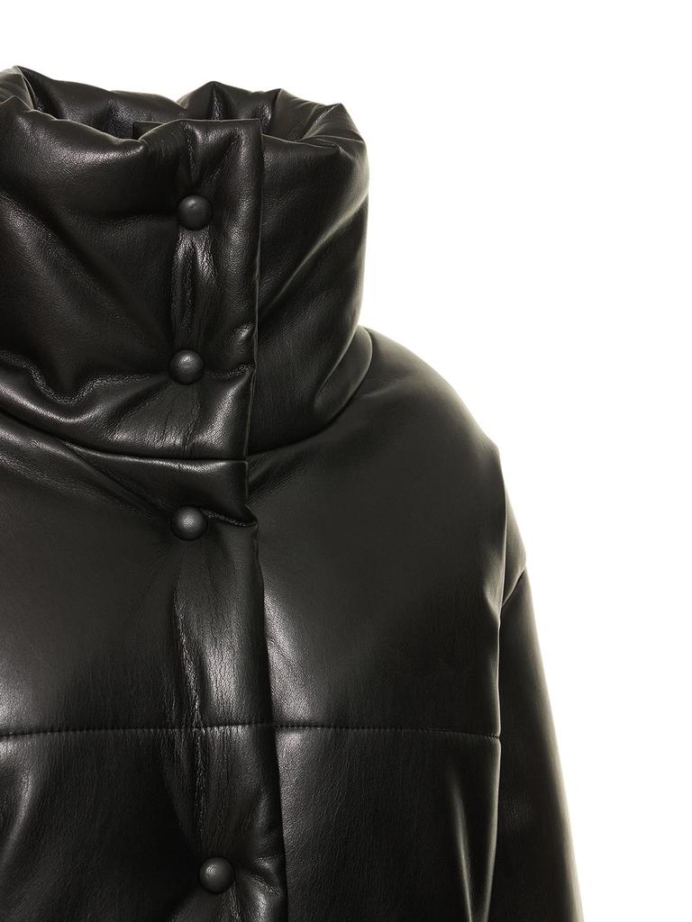 Hide Faux Leather Puffer Jacket商品第3张图片规格展示