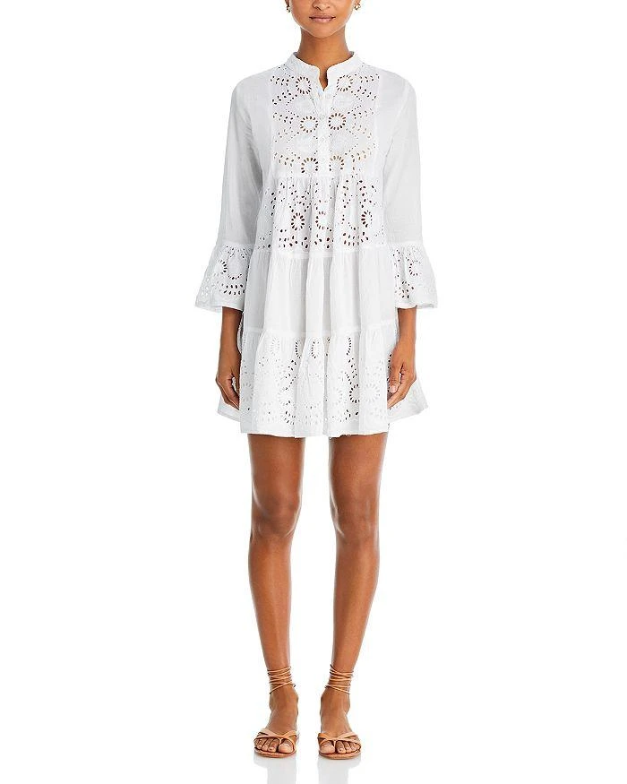 商品AQUA|Cotton Eyelet Dress Swim Cover-Up - 100% Exclusive,价格¥882,第3张图片详细描述