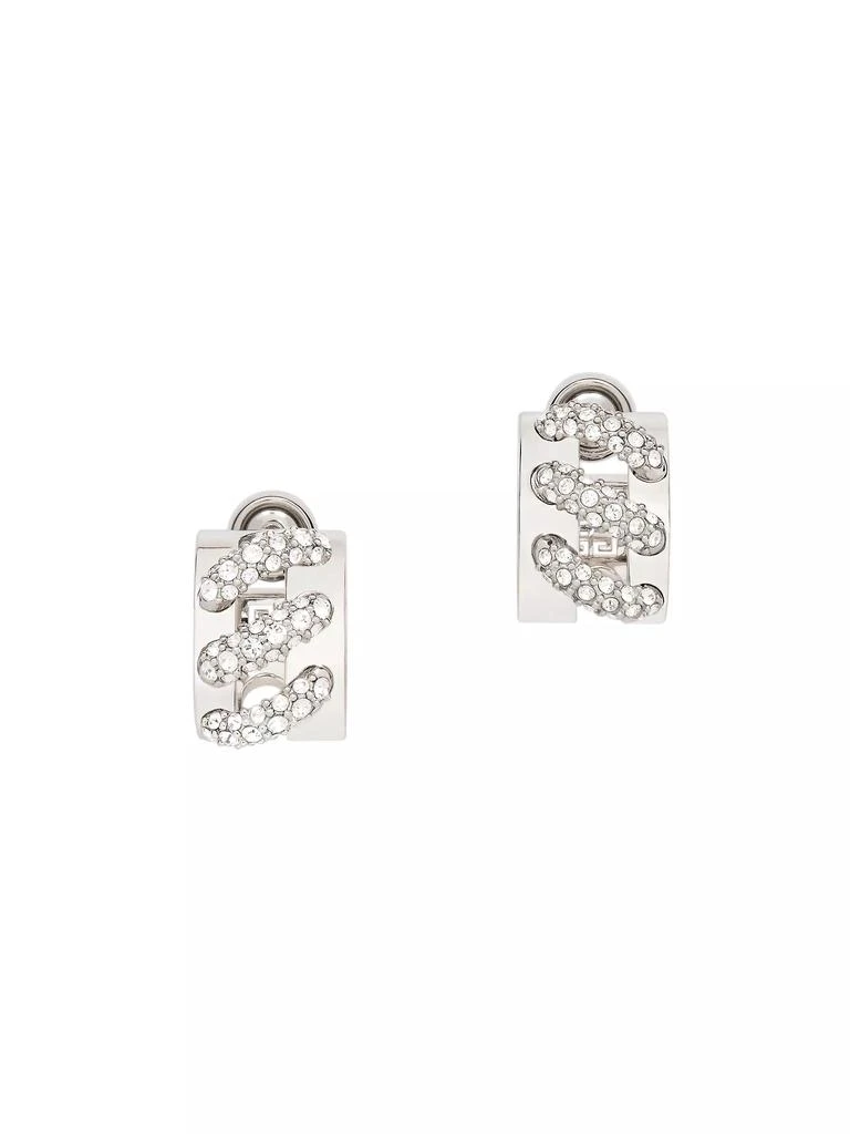 商品Givenchy|Stitch Hoop Earrings In Metal With Crystals,价格¥4122,第1张图片