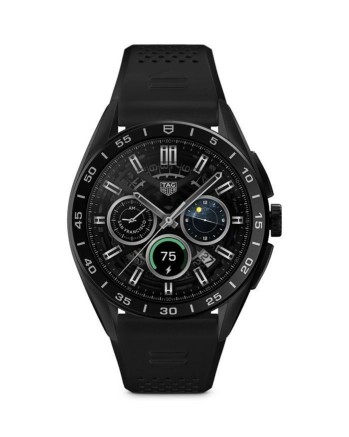 商品TAG Heuer|Connected Calibre E4 Rubber Strap Smartwatch, 45mm,价格¥13520,第1张图片