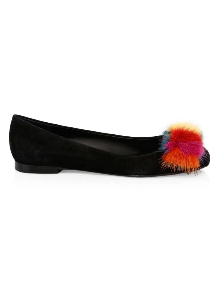 商品Salvatore Ferragamo|Vara Rainbow Mink Flats,价格¥4430,第1张图片