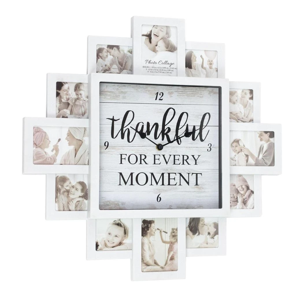 商品American Art Decor|Picture Frame Collage Wall Clock,价格¥296,第1张图片