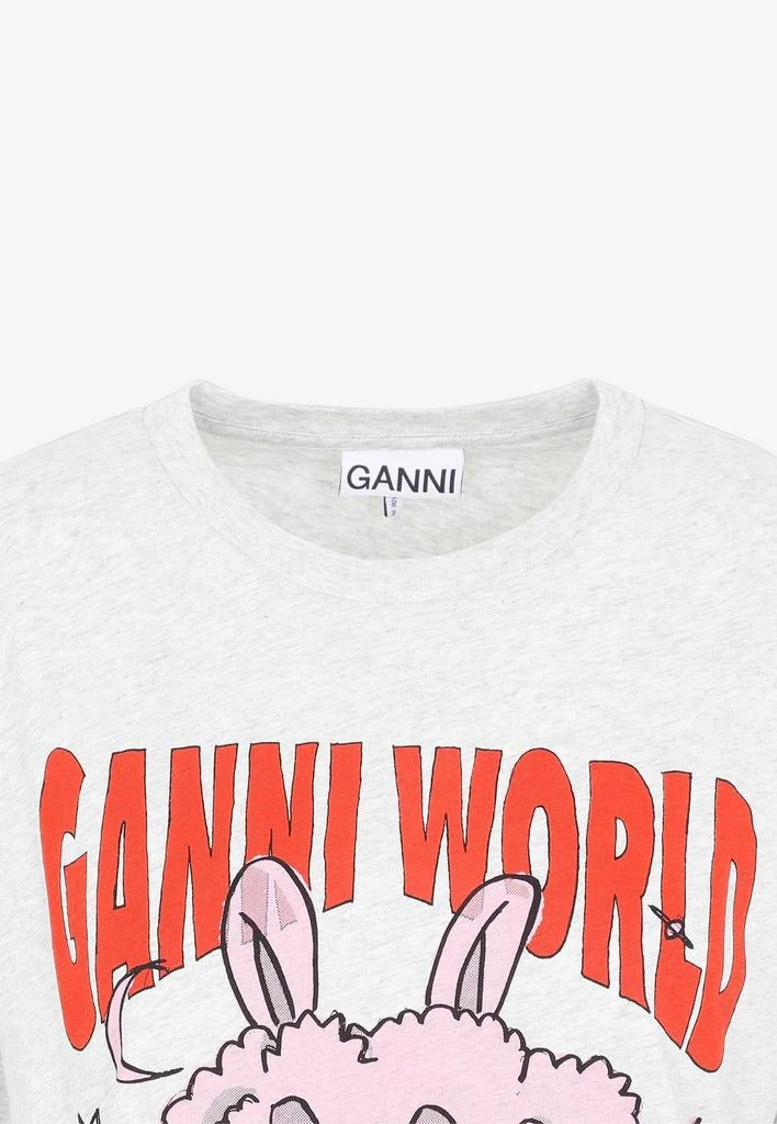 商品Ganni|Graphic Print Short-Sleeved T-shirt,价格¥577,第3张图片详细描述