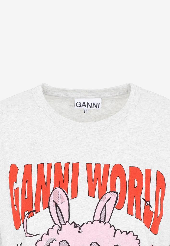 商品Ganni|Graphic Print Short-Sleeved T-shirt,价格¥496,第5张图片详细描述