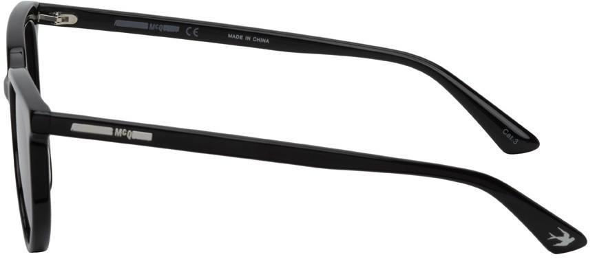 商品Alexander McQueen|Black Acetate Round Sunglasses,价格¥1032,第5张图片详细描述
