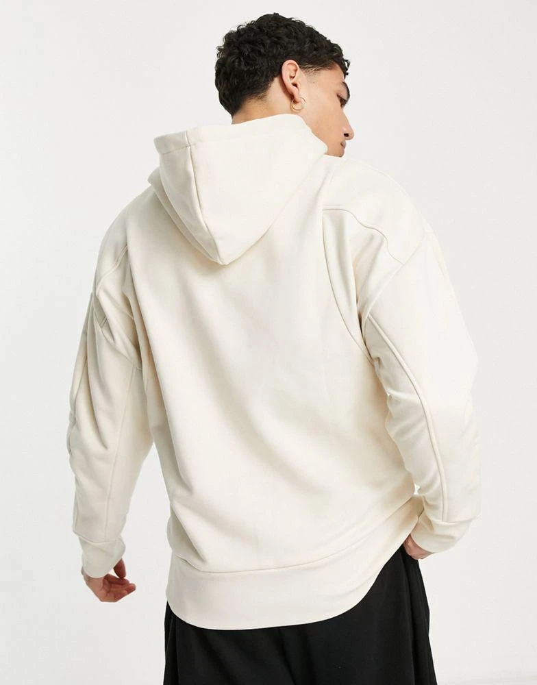 商品Adidas|adidas Sportswear Lounge embroidered logo hoodie in cream,价格¥321,第2张图片详细描述