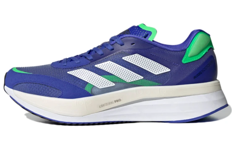 商品[国内直发] Adidas|adidas Adizero Boston 10 舒适百搭防滑耐磨 低帮 碳板 马拉松跑步鞋 男款 宝石蓝,价格¥710,第1张图片