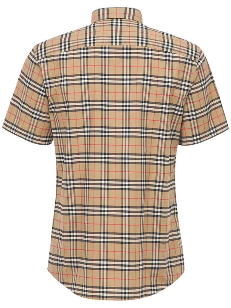 商品Burberry|Check Print Simpson Cotton S/s Shirt,价格¥4658,第4张图片详细描述