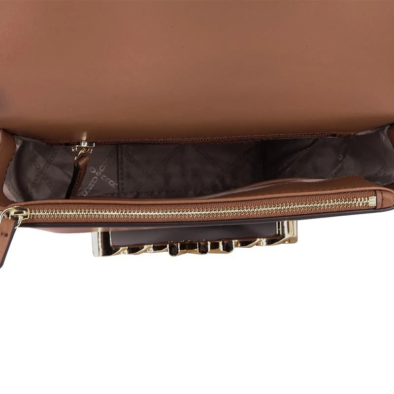 MK 女包 迈克·科尔斯 MICHAEL KORS 专柜款HALLY系列棕色小号单肩包 30F1G2HM6L LUGGAGE 商品