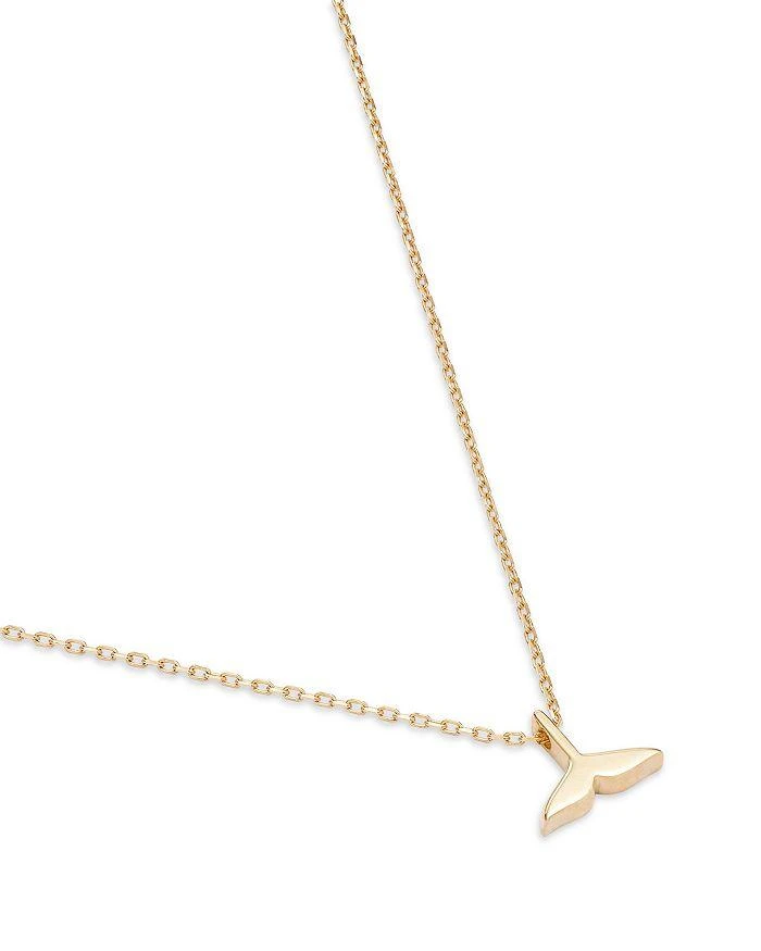 商品Moon & Meadow|14K Yellow Gold Whale Tail Pendant Necklace, 18",价格¥1728,第3张图片详细描述