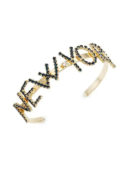商品ROSANTICA|Goldtone & Faux Crystal Voyage Cuff Bracelet,价格¥914,第1张图片