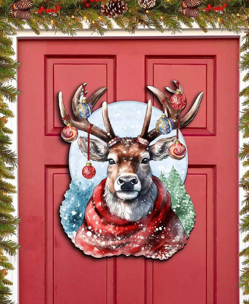商品Designocracy|Christmas Mood Christmas Door Decor Wooden Wall Decor G. DeBrekht,价格¥1099,第2张图片详细描述