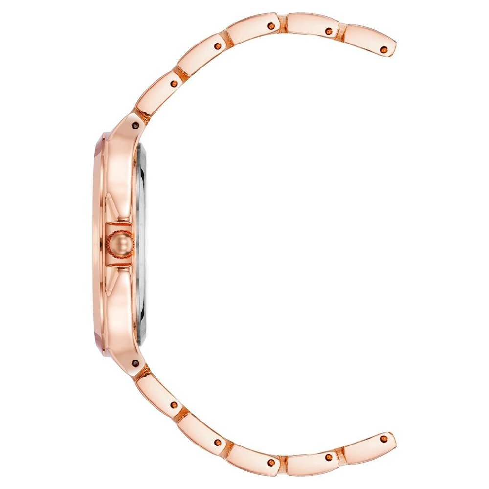 商品Anne Klein|Women's Link Bracelet Watch in Rose Gold-Tone with White Enamel, 36mm,价格¥322,第2张图片详细描述