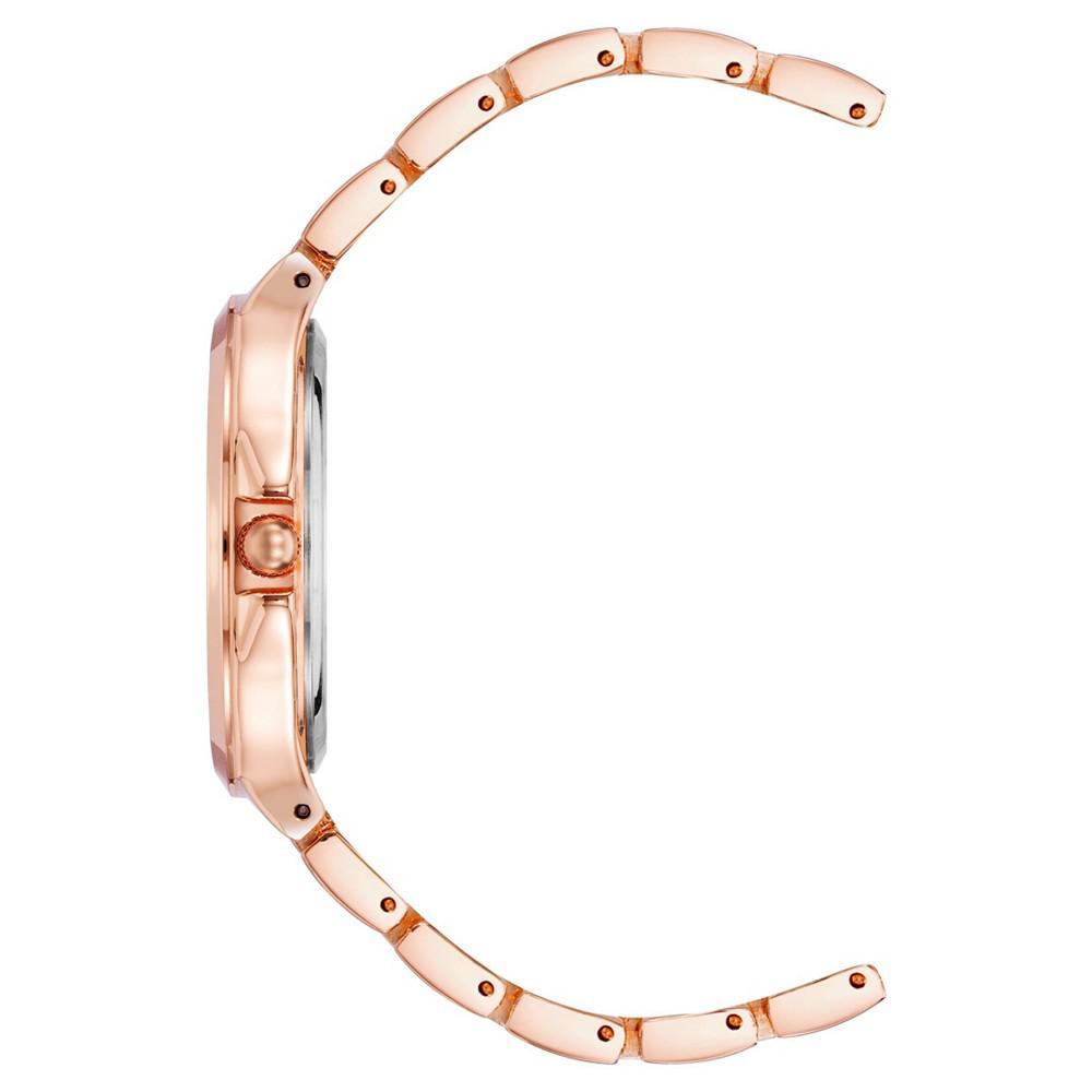 商品Anne Klein|Women's Link Bracelet Watch in Rose Gold-Tone with White Enamel, 36mm,价格¥312,第4张图片详细描述