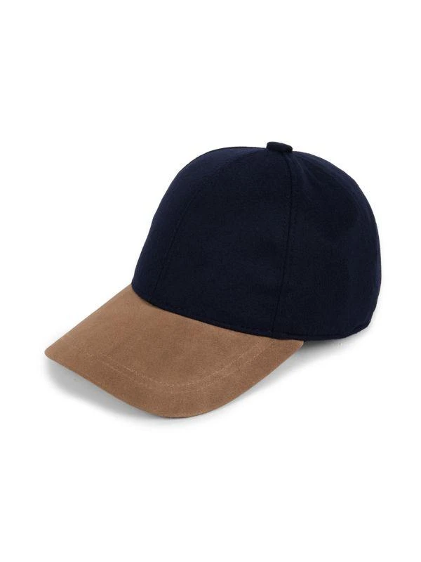 商品Bruno Magli|Suede & Cashmere Baseball Cap,价格¥813,第1张图片