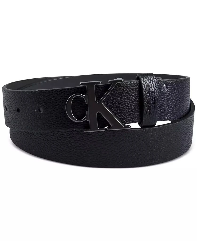 商品Calvin Klein|Men's Logo Plaque Buckle Fashion Jean Belt,价格¥259,第1张图片