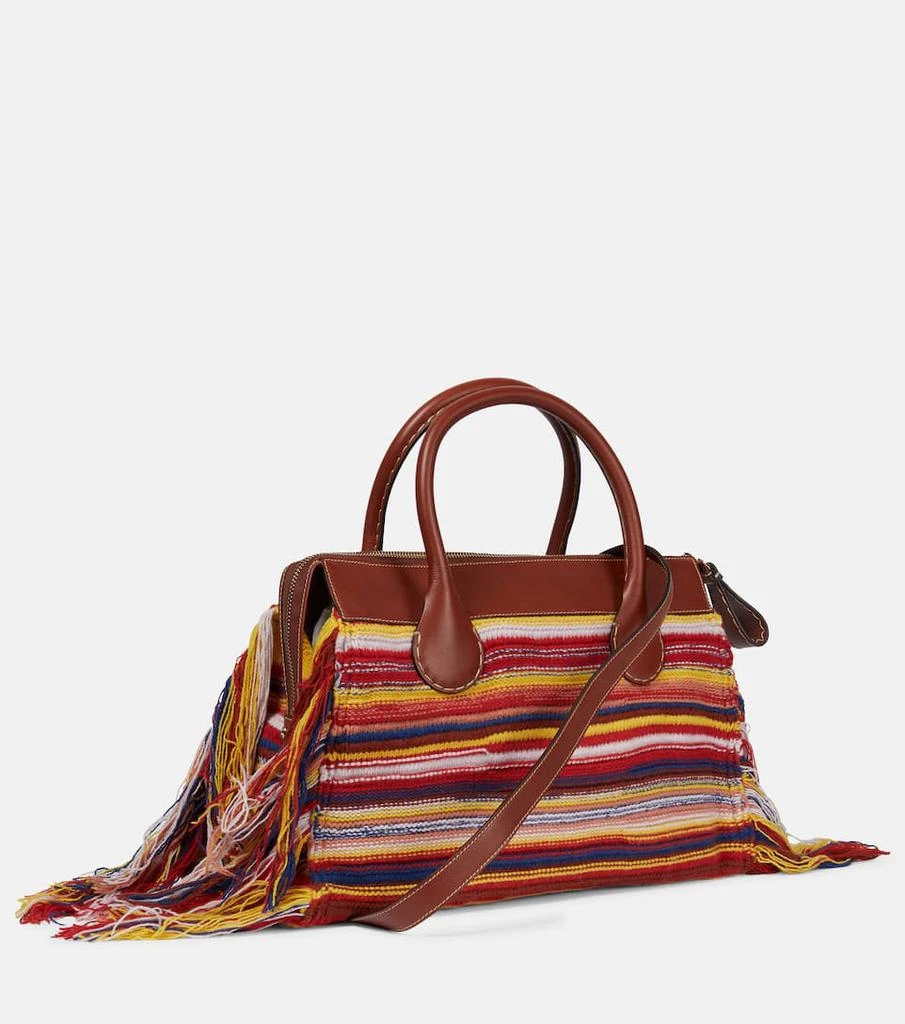 商品Chloé|Edith Large cashmere and leather tote,价格¥19961,第4张图片详细描述