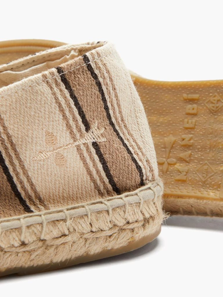 商品MANEBÍ|Hamptons striped-canvas espadrilles,价格¥351,第2张图片详细描述