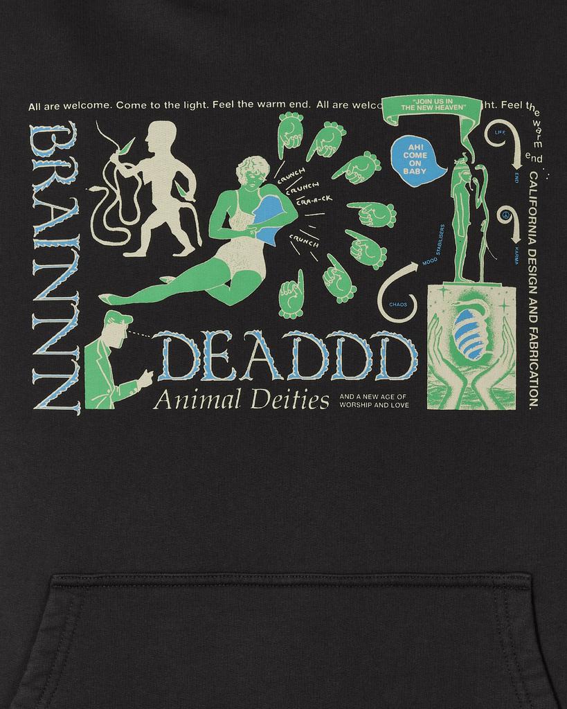商品Brain Dead|Animal Dieties Hooded Sweatshirt Black,价格¥1055,第7张图片详细描述