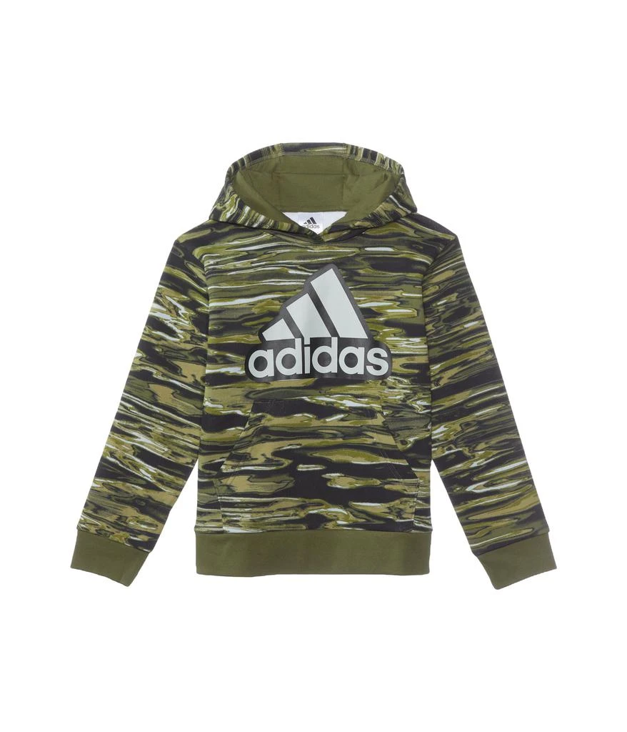 商品Adidas|All Over Print Liquid Camo Hooded Pullover (Big Kids),价格¥154,第1张图片