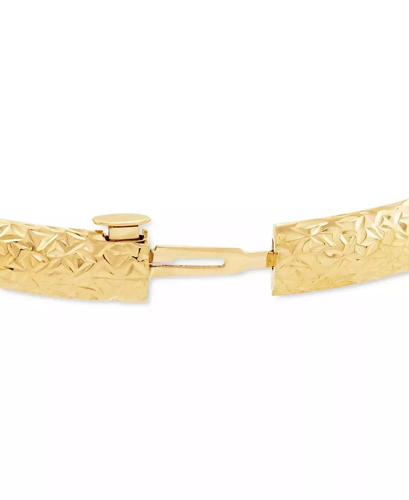 商品Macy's|Textured Bangle Bracelet in 10k Gold, White Gold and Rose Gold,价格¥4188,第4张图片详细描述