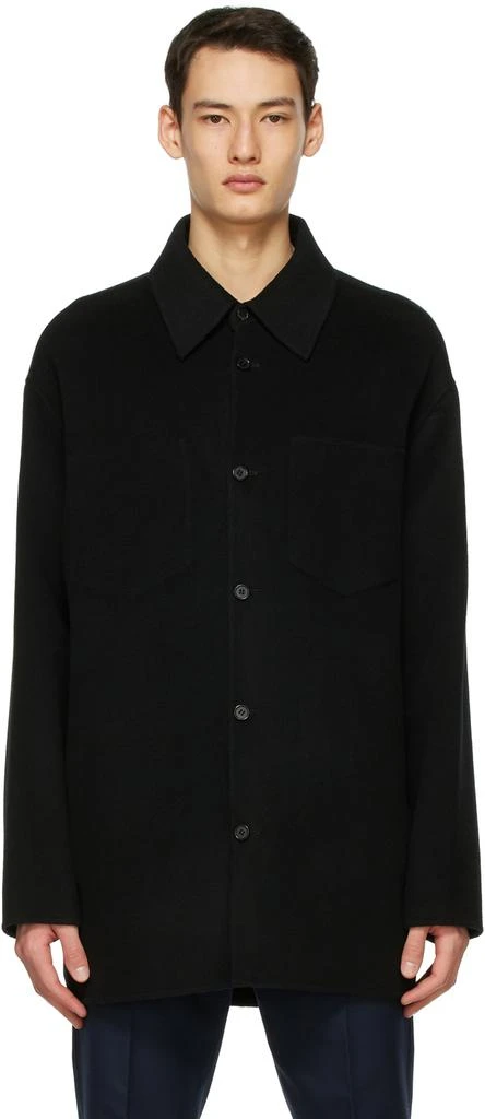 商品Acne Studios|Black Wool Shirt Jacket,价格¥2985,第1张图片