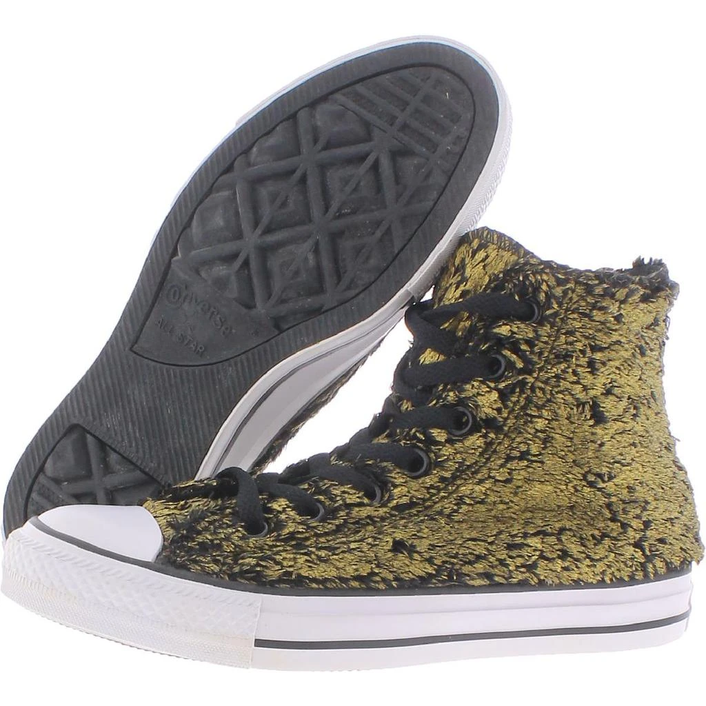 商品Converse|Chuck Taylor Hi Womens Faux Fur High Top Casual and Fashion Sneakers,价格¥232,第3张图片详细描述