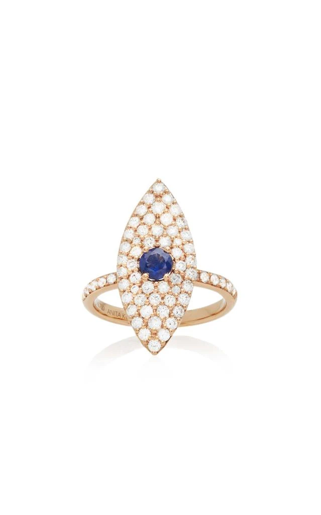 商品Anita Ko|Anita Ko - 18K Gold; Diamond and Sapphire Ring - Gold - US 7 - Moda Operandi - Gifts For Her,价格¥37054,第1张图片