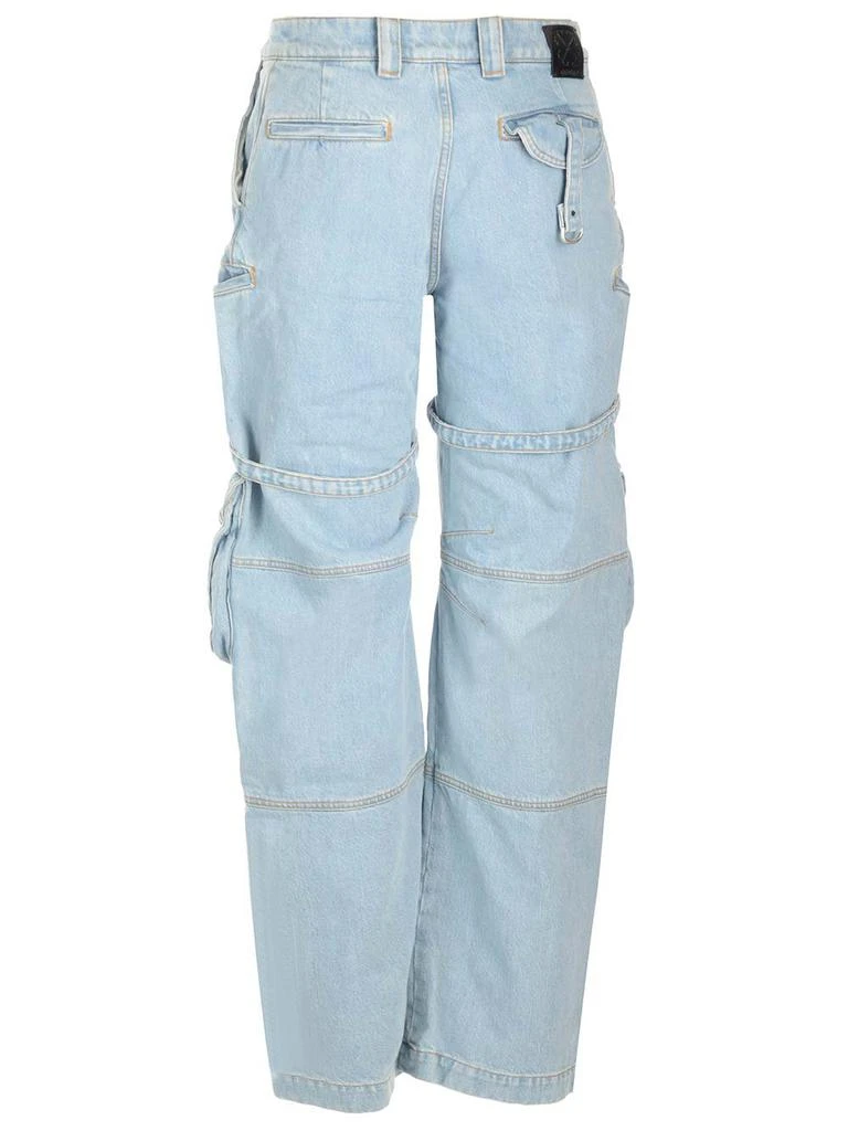 商品Off-White|Off-White Bleach Cargo Strap Detailed Jeans,价格¥3486,第2张图片详细描述