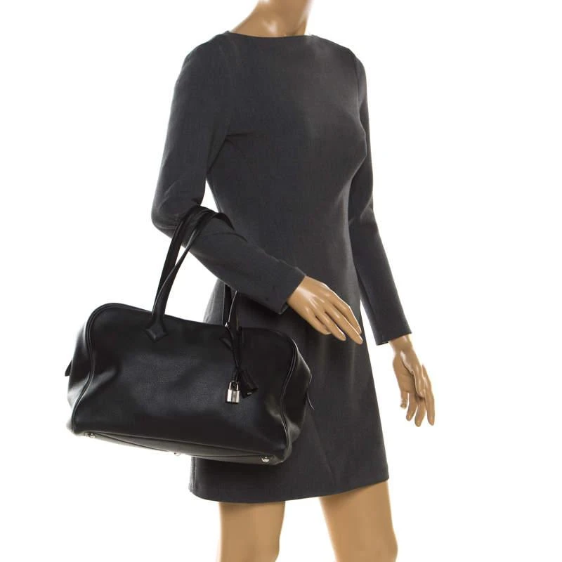商品[二手商品] Hermes|Hermes Black Leather Victoria II Fourre Tout 35 Bag,价格¥17476,第2张图片详细描述