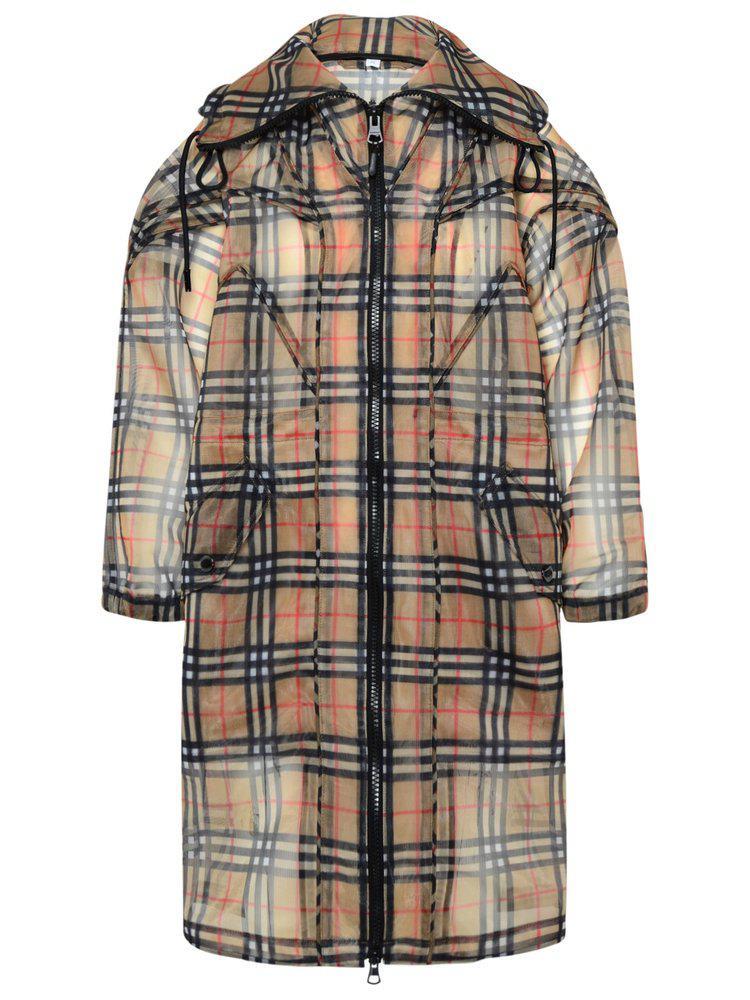 商品Burberry|Burberry Vintage Check Mesh Parka,价格¥5760-¥6438,第1张图片