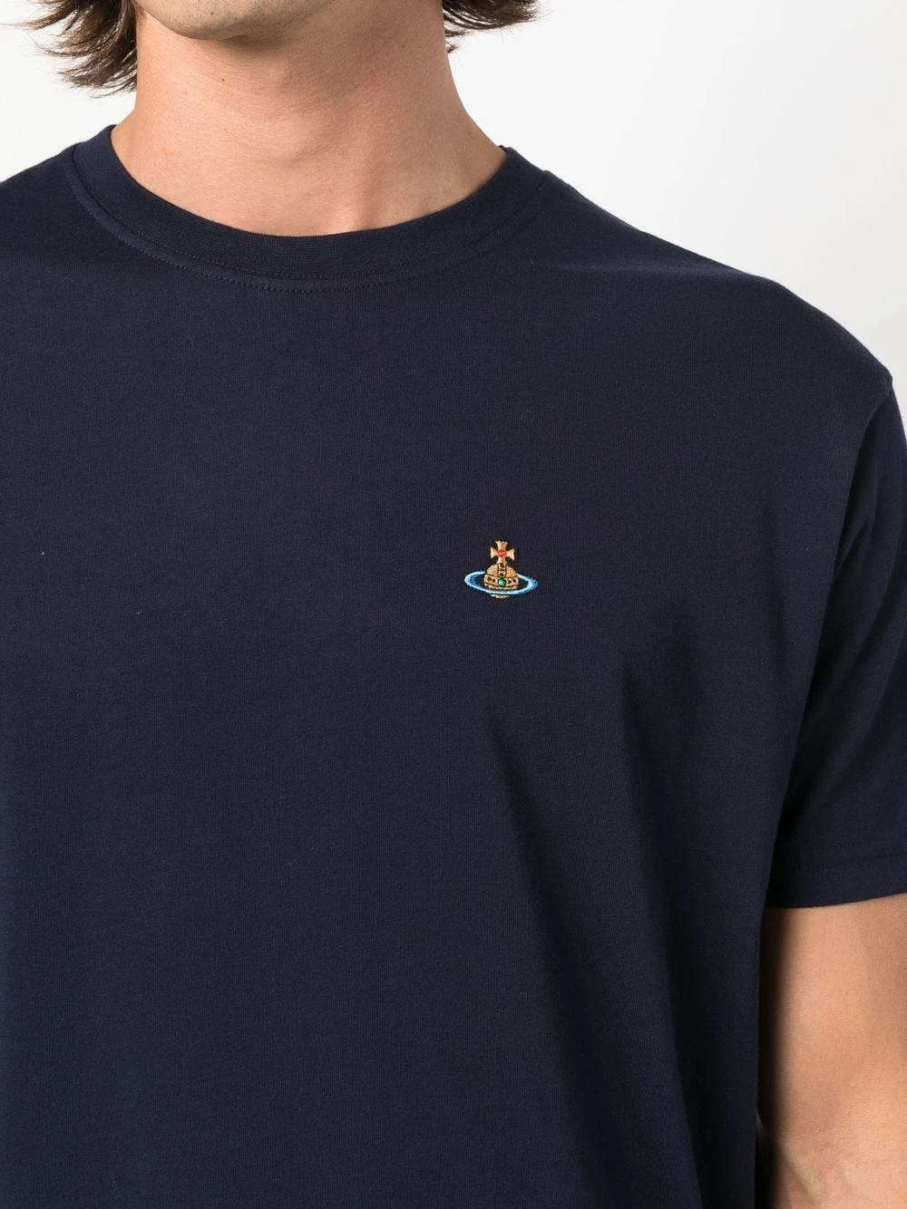 商品Vivienne Westwood|Vivienne Westwood 男士T恤 3G010006J001MGOK410 蓝色,价格¥734,第5张图片详细描述