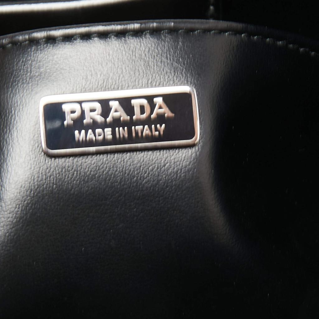 Prada Black Patent Leather Cleo Shoulder Bag商品第8张图片规格展示