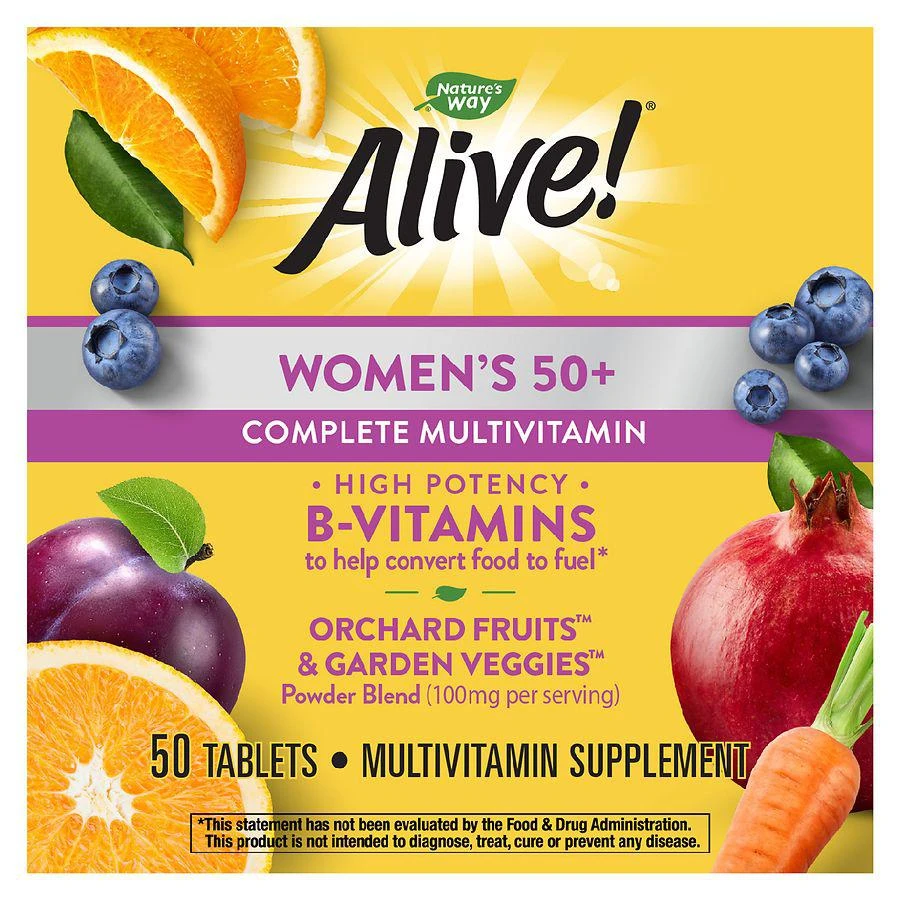 商品Alive!|Women's 50+ Complete Multi-Vitamin Tablets,价格¥74,第1张图片