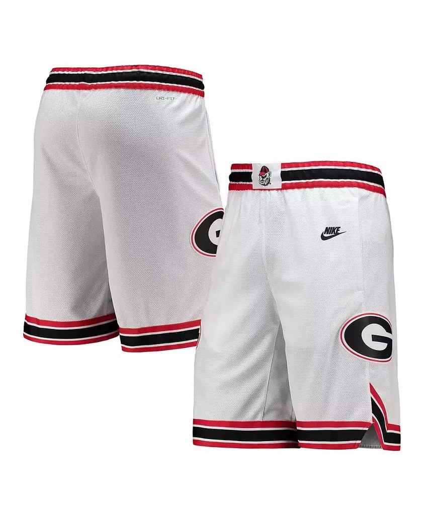 商品NIKE|Men's White Georgia Bulldogs Retro Replica Performance Basketball Shorts,价格¥365,第2张图片详细描述