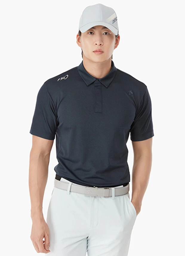 商品DESCENTE|【Brilliant|包邮包税】高尔夫男款F360简约LOGO速干短袖衫 DP22MFTS44-DNVG,价格¥1173,第1张图片