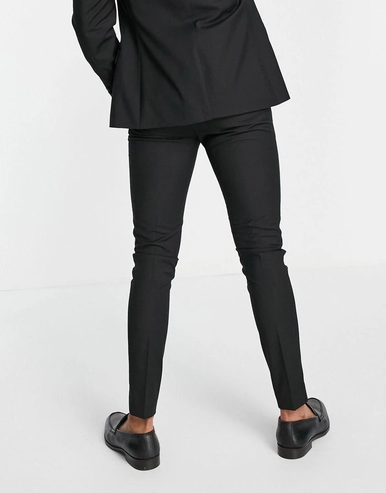 商品ASOS|ASOS DESIGN skinny tuxedo in black suit trousers,价格¥164,第2张图片详细描述