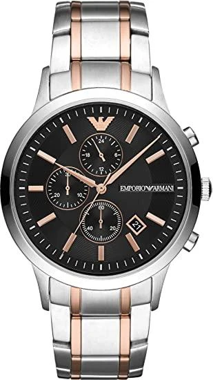 商品Emporio Armani|Emporio Armani 阿玛尼 石英钢带间金商务休闲时尚手表 AR11165,价格¥2416,第1张图片