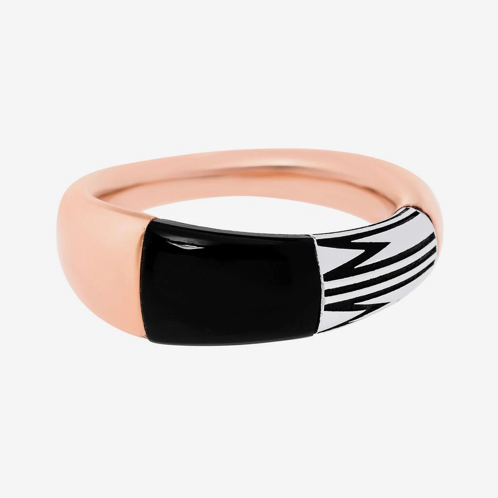 商品Mimi Milano|Mimi Milano Tam Tam 18K Rose And White Gold, Onyx Band Ring Sz. 6.75 AXM373H8O-54,价格¥6298,第1张图片