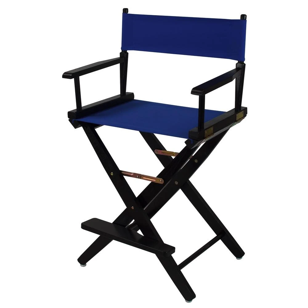 商品American Trails|Extra-Wide Premium 24"  Directors Chair Black Frame W/Royal Blue Color Cover,价格¥1063,第4张图片详细描述