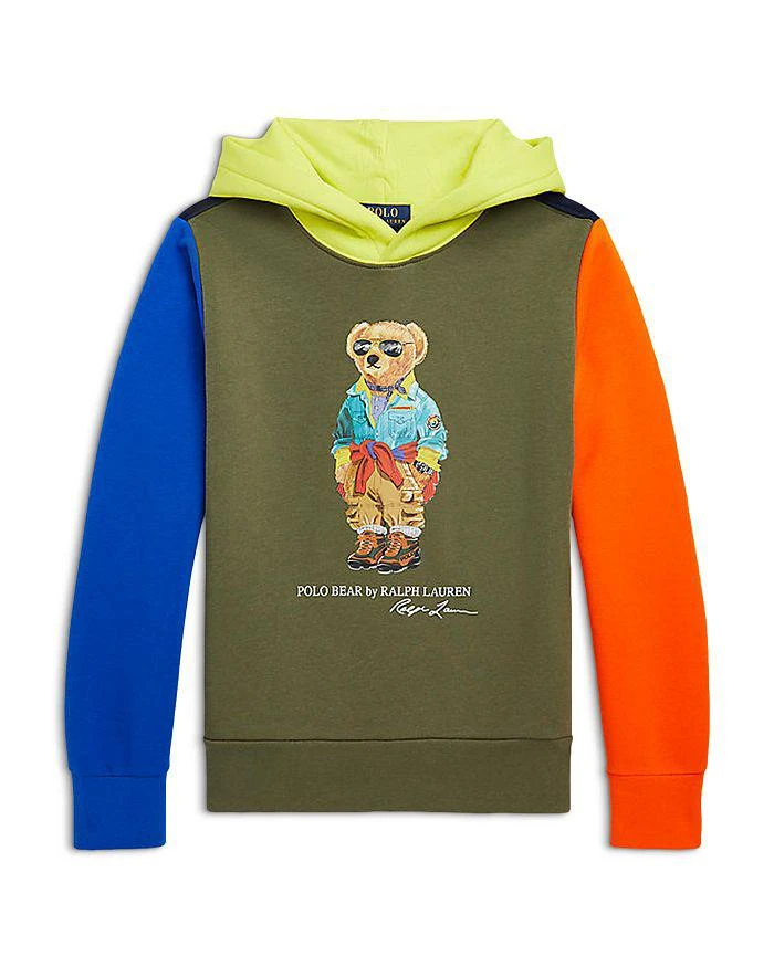 商品Ralph Lauren|Boys' Polo Bear Color Blocked Fleece Hoodie - Little Kid, Big Kid,价格¥316,第1张图片