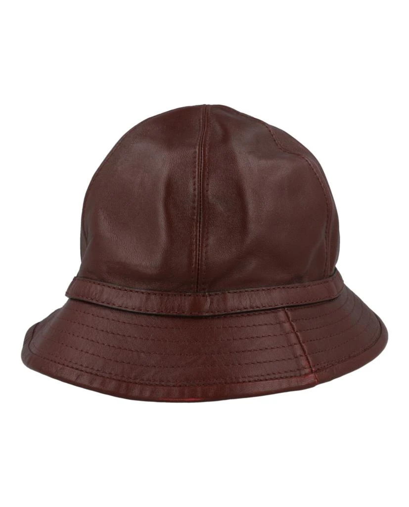 商品Gucci|Horsebit Lambskin Leather Bucket Hat,价格¥1473,第2张图片详细描述